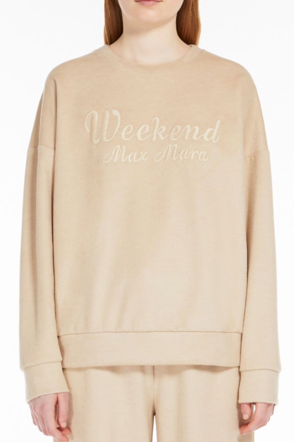 Weekend max mara felpa in drop di cotone e lana