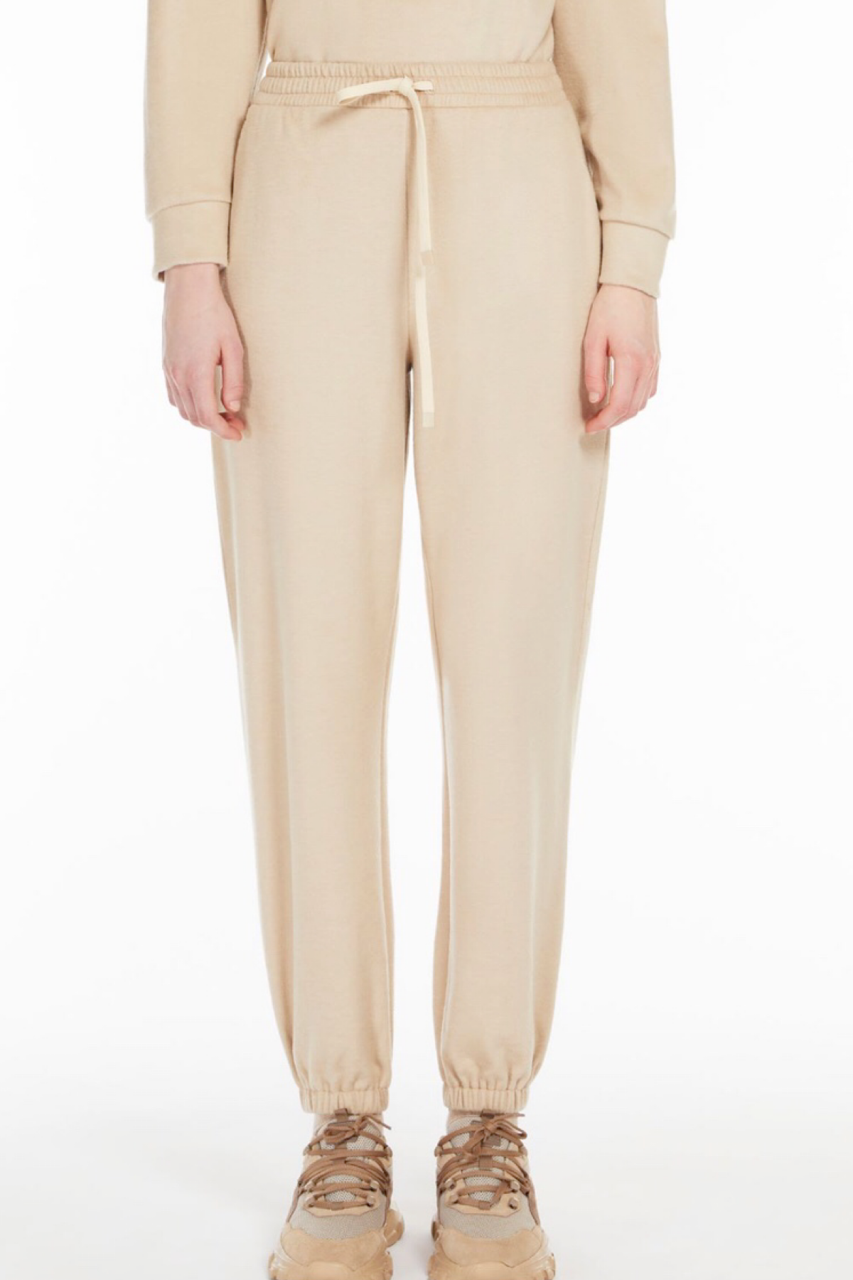 Weekend max mara pantalone morbido in jersey drap