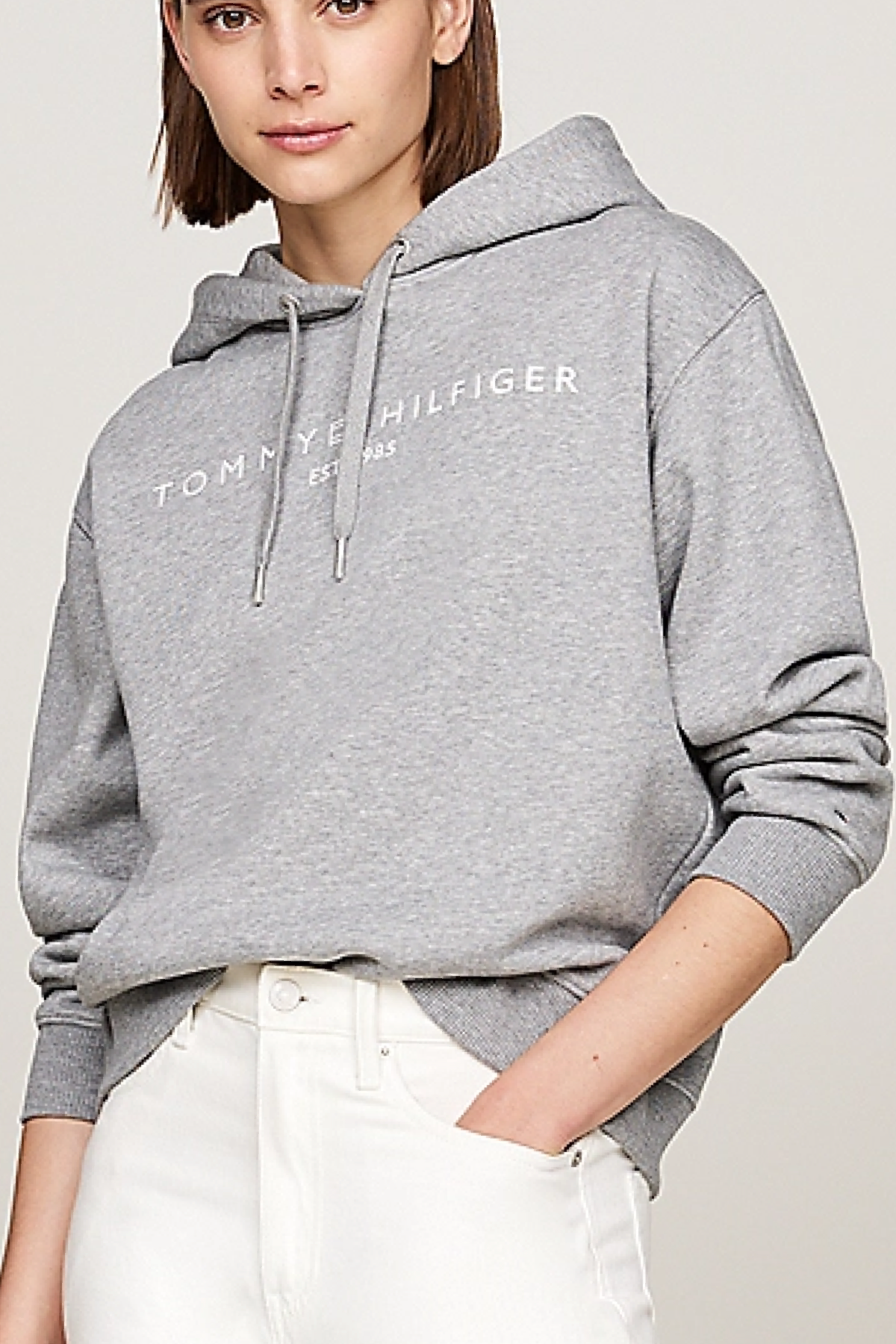 Tommy Hilfiger felpa con cappuccio grigio